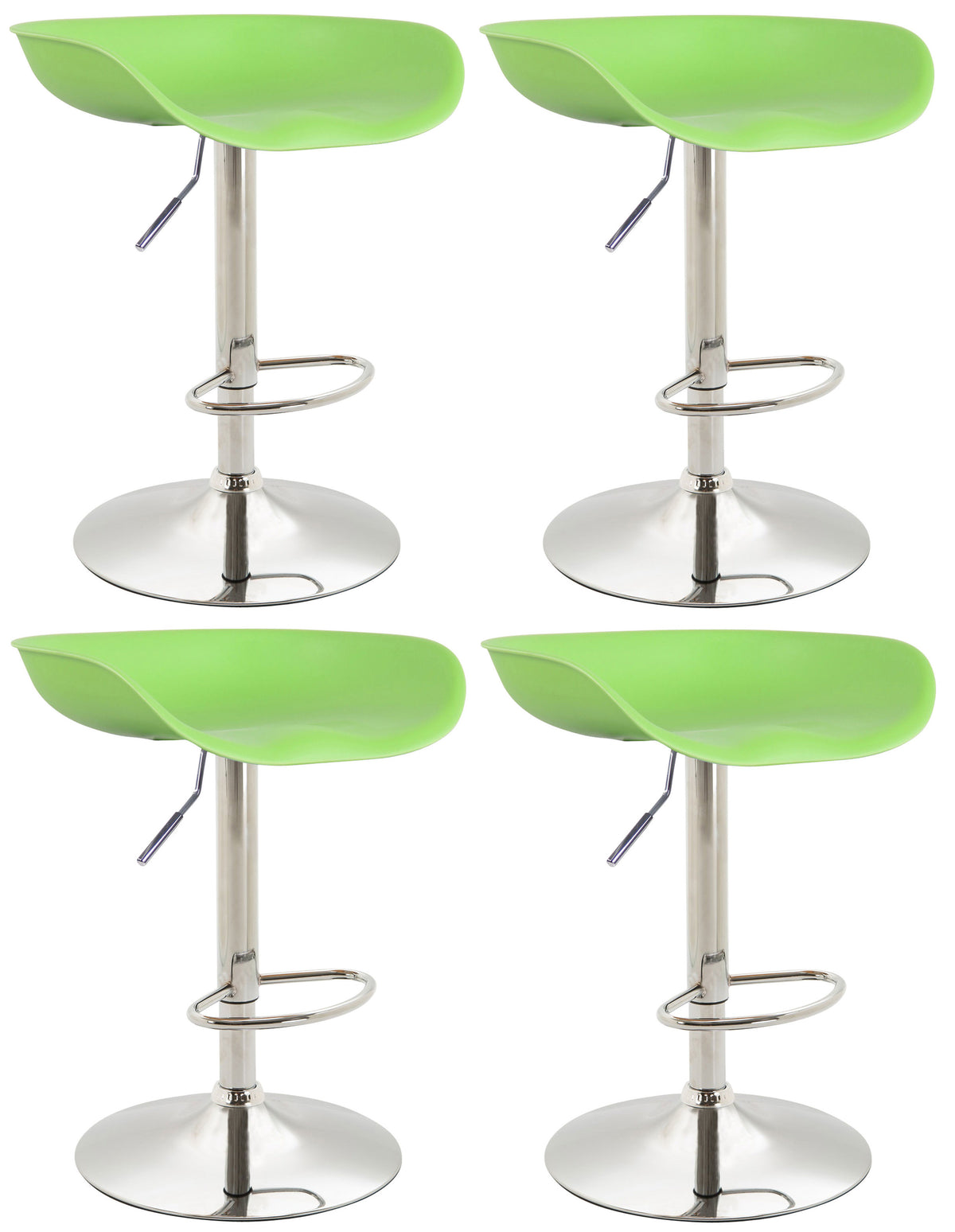 4er Set Barhocker Anaheim Kunststoff chrom – Ansicht 17