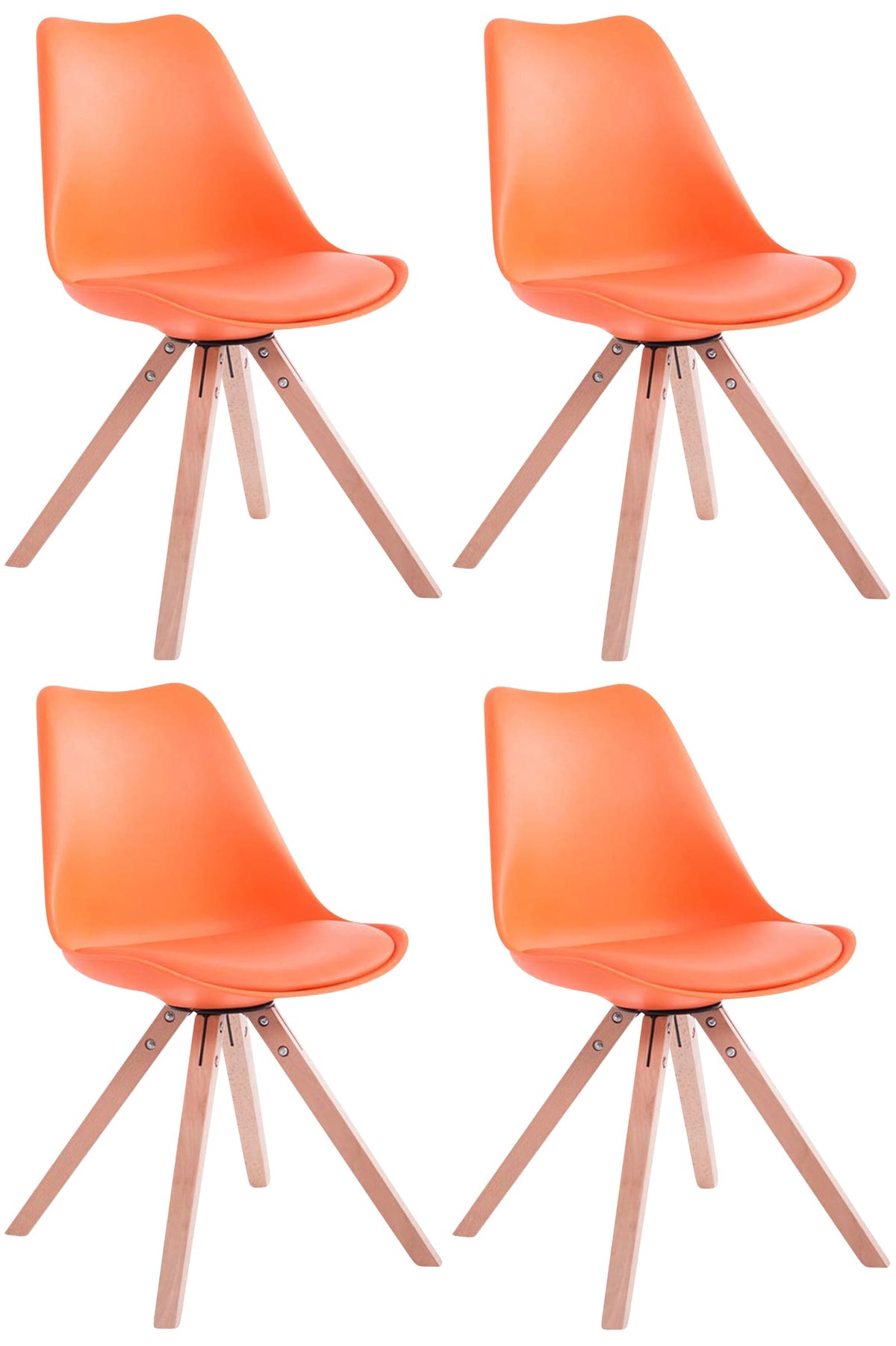 4er Set Stühle Toulouse Kunstleder Natura Square – Ansicht 13