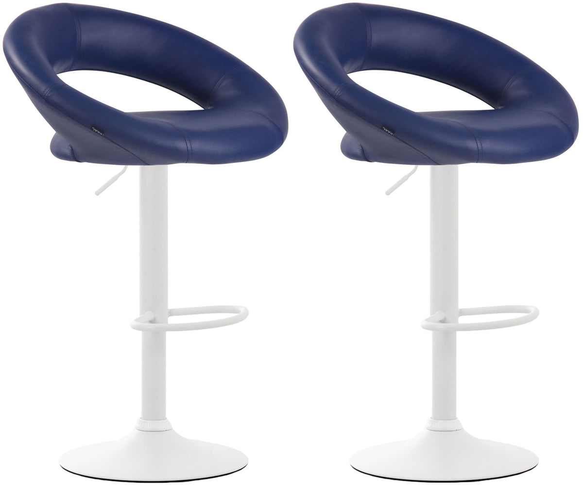 2er Set Barhocker Olinda Kunstleder weiß