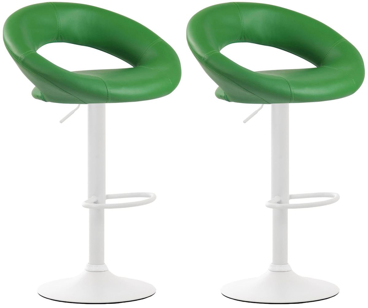 2er Set Barhocker Olinda Kunstleder weiß – Ansicht 5