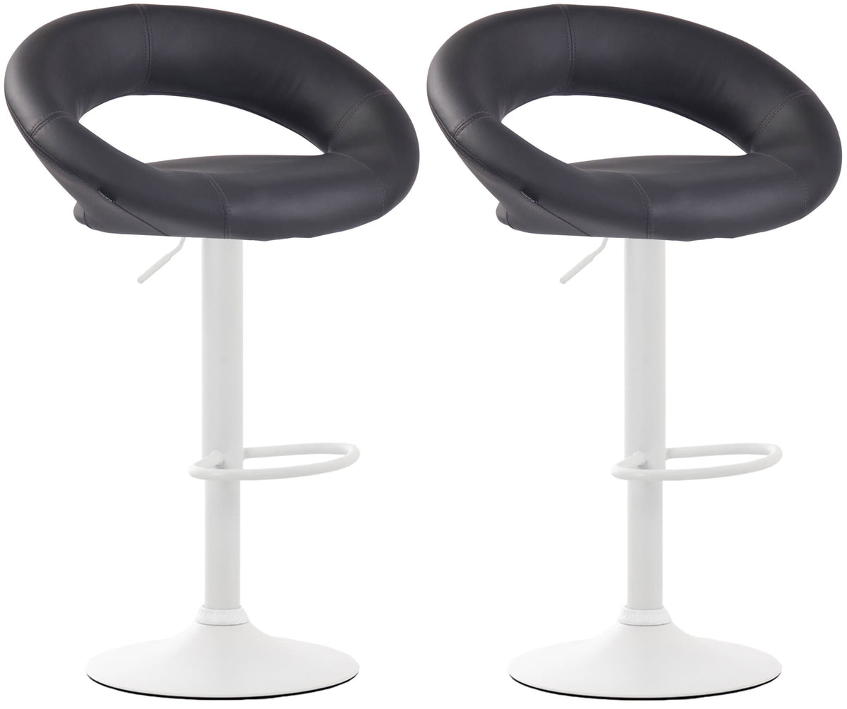 2er Set Barhocker Olinda Kunstleder weiß – Ansicht 17