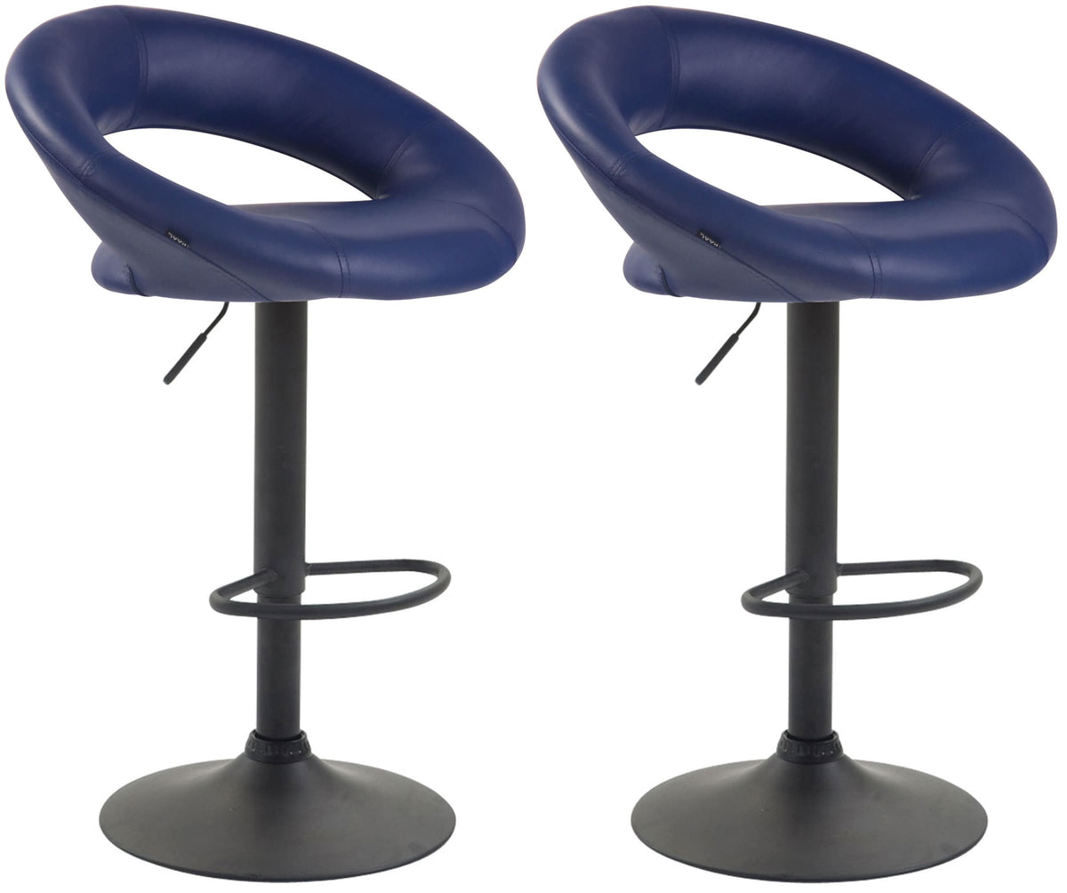 2er Set Barhocker Olinda Kunstleder schwarz