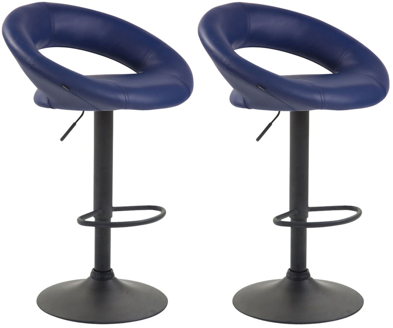 2er Set Barhocker Olinda Kunstleder schwarz