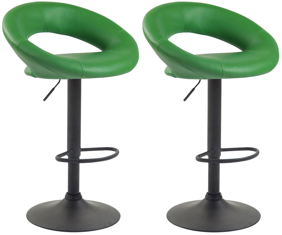 2er Set Barhocker Olinda Kunstleder schwarz – Ansicht 5