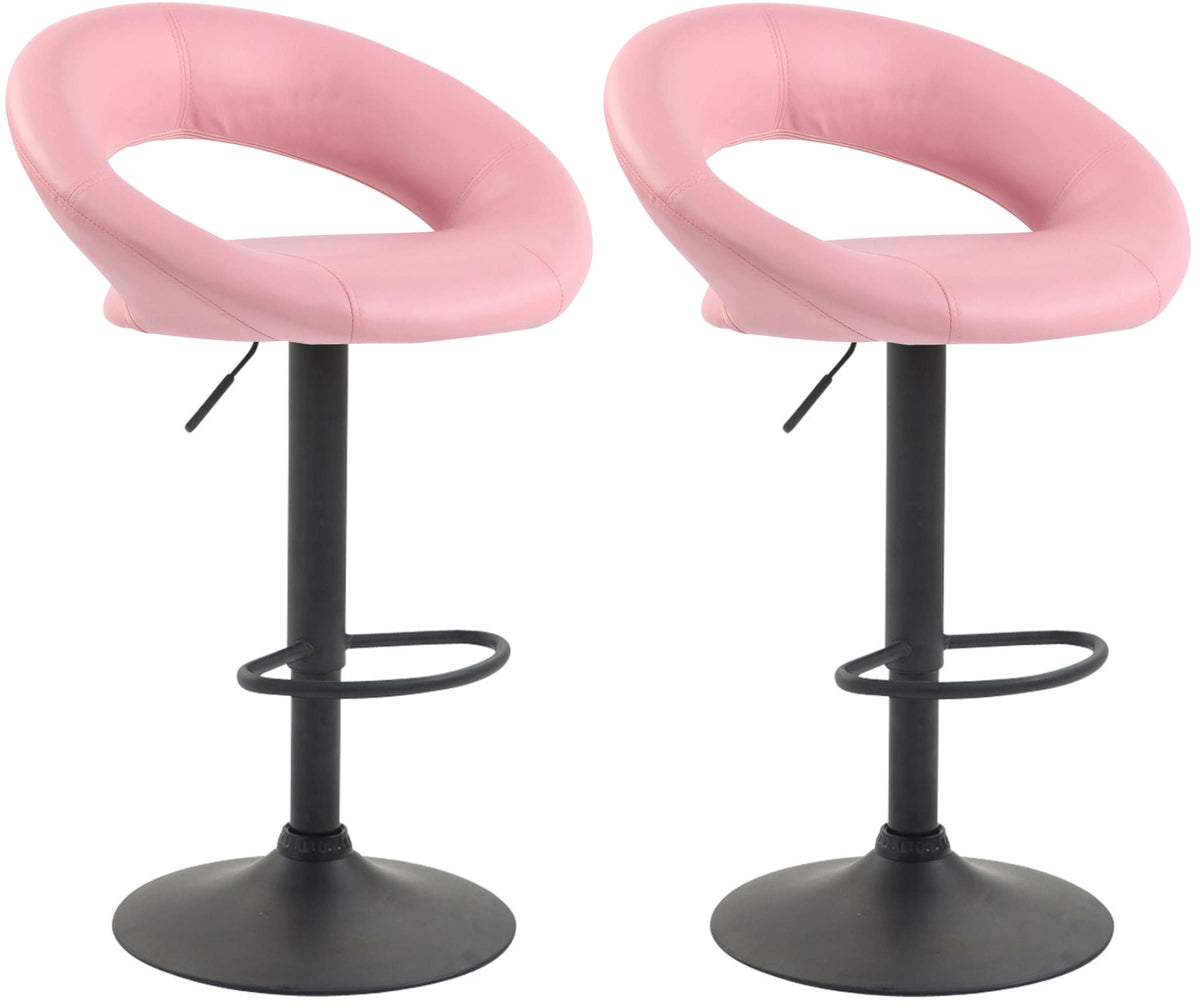2er Set Barhocker Olinda Kunstleder schwarz – Ansicht 7