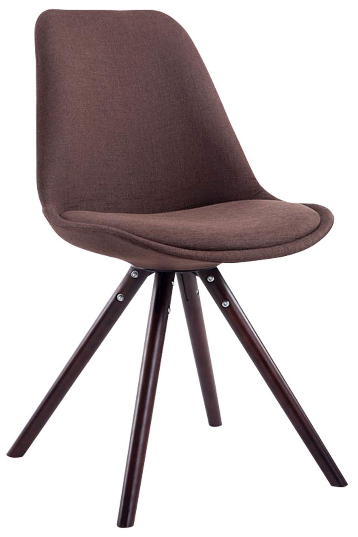 4er Set Stühle Toulouse Stoff Cappuccino Rund – Ansicht 5