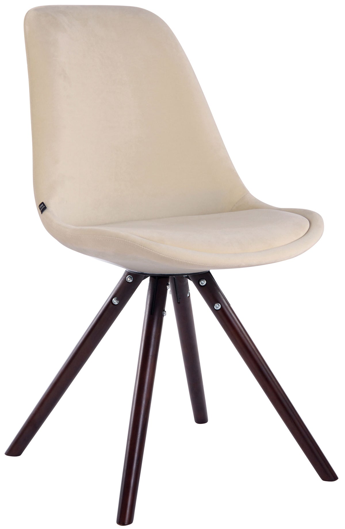 4er Set Stühle Toulouse Samt Rund cappuccino – Ansicht 10