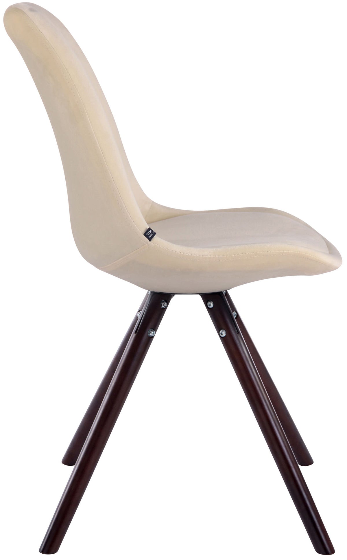4er Set Stühle Toulouse Samt Rund cappuccino – Ansicht 12