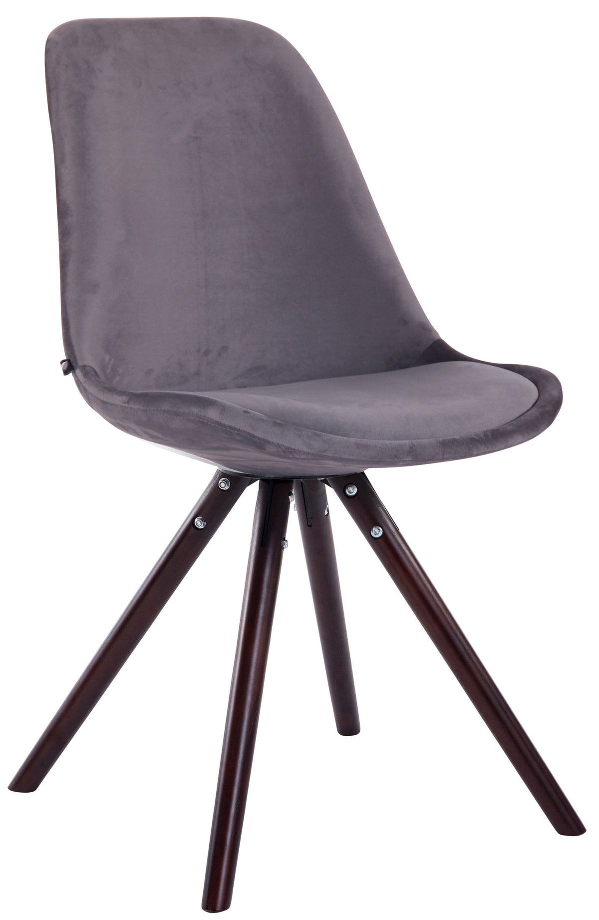 4er Set Stühle Toulouse Samt Rund cappuccino – Ansicht 14