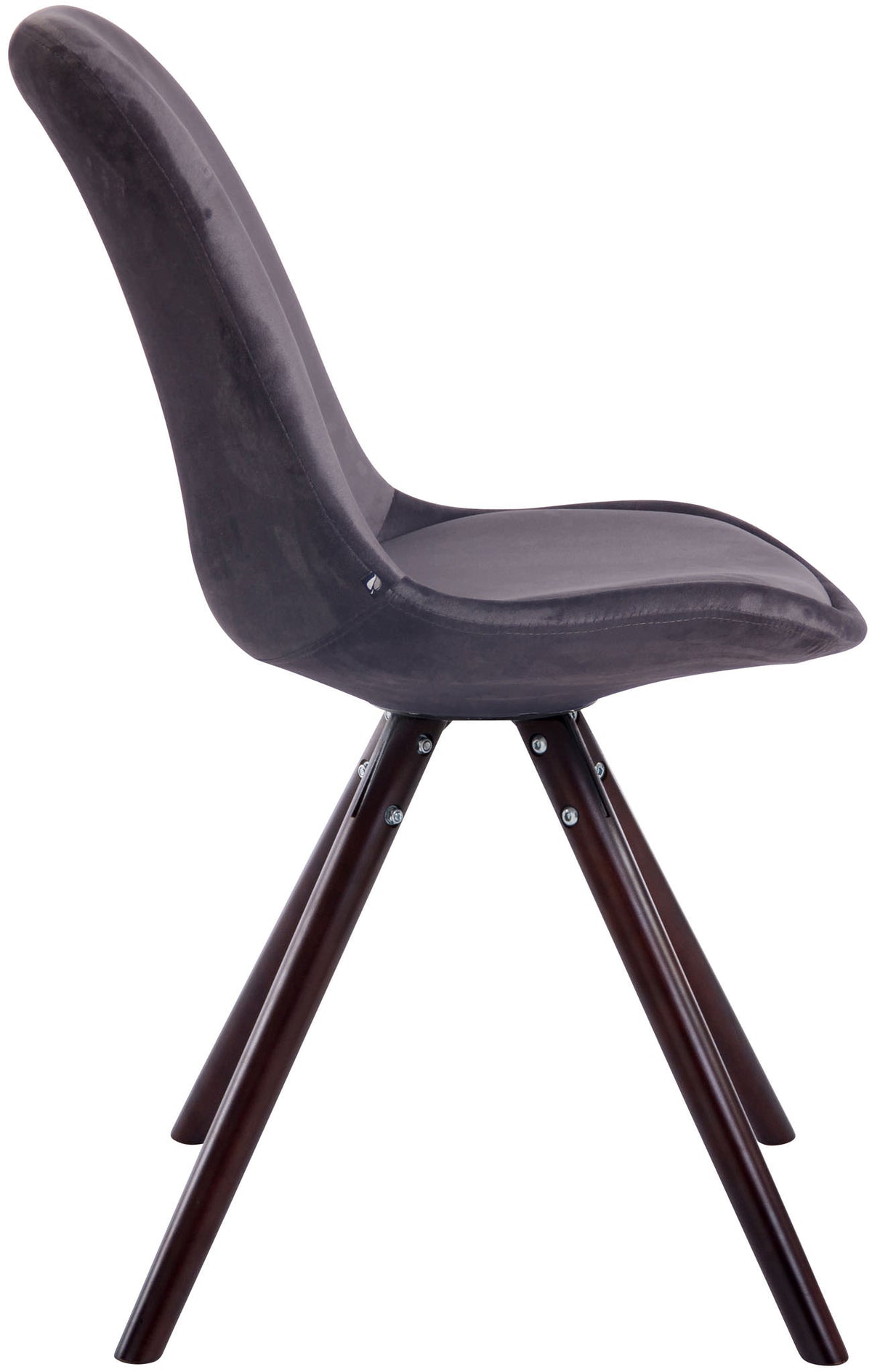 4er Set Stühle Toulouse Samt Rund cappuccino – Ansicht 16