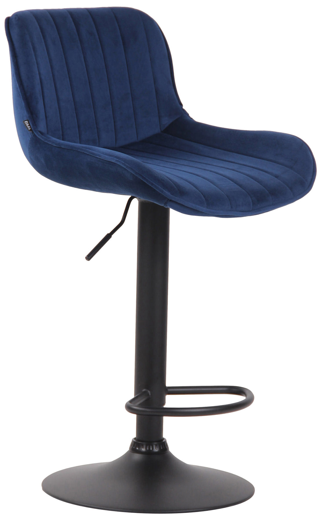 2er Set Barhocker Lentini Samt schwarz – Ansicht 2