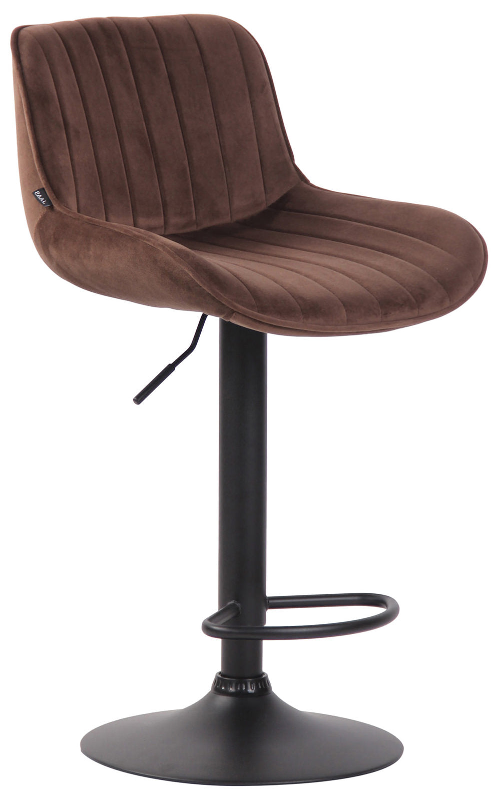 2er Set Barhocker Lentini Samt schwarz – Ansicht 8