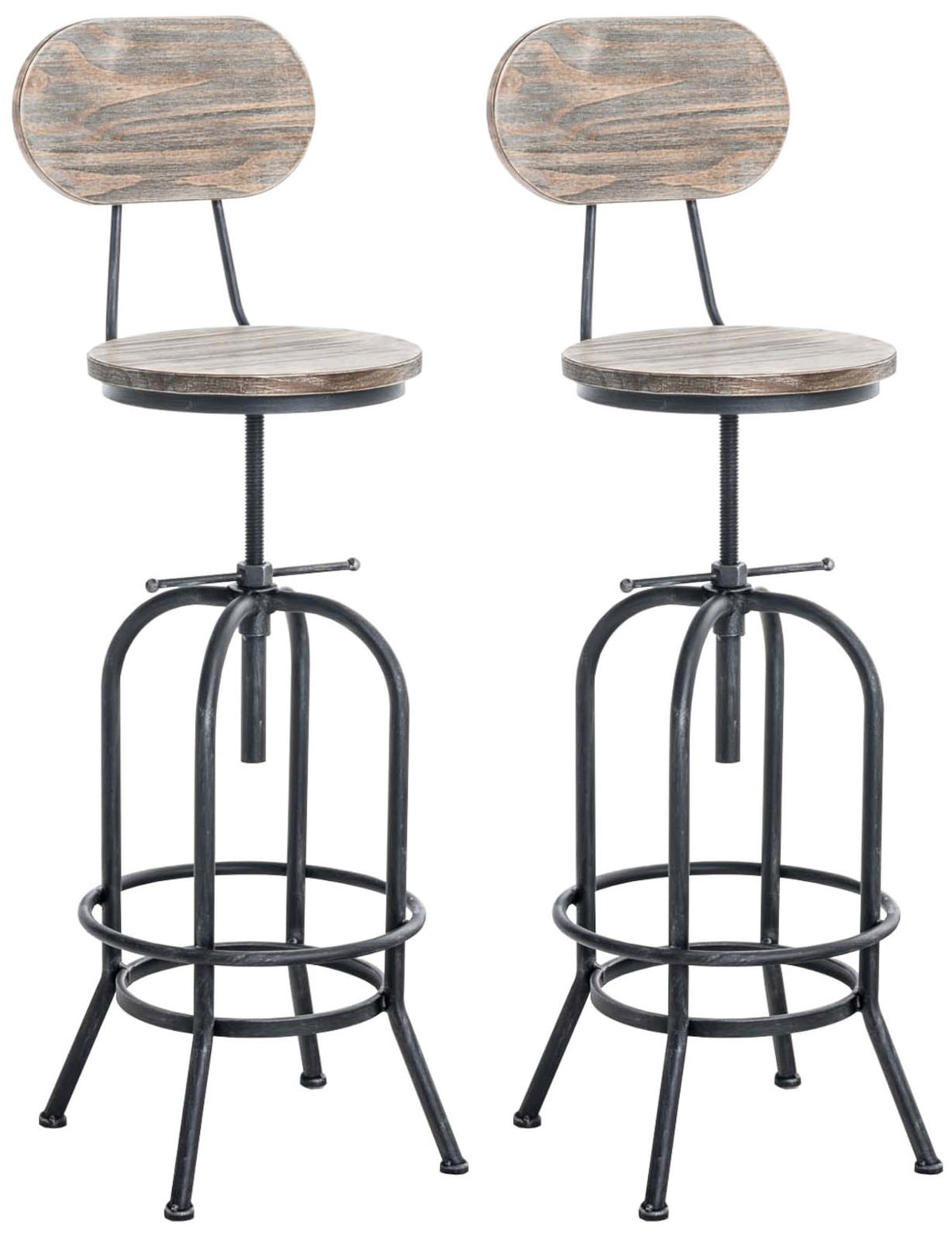 2er Set Barhocker Pino, Holz – Ansicht 8