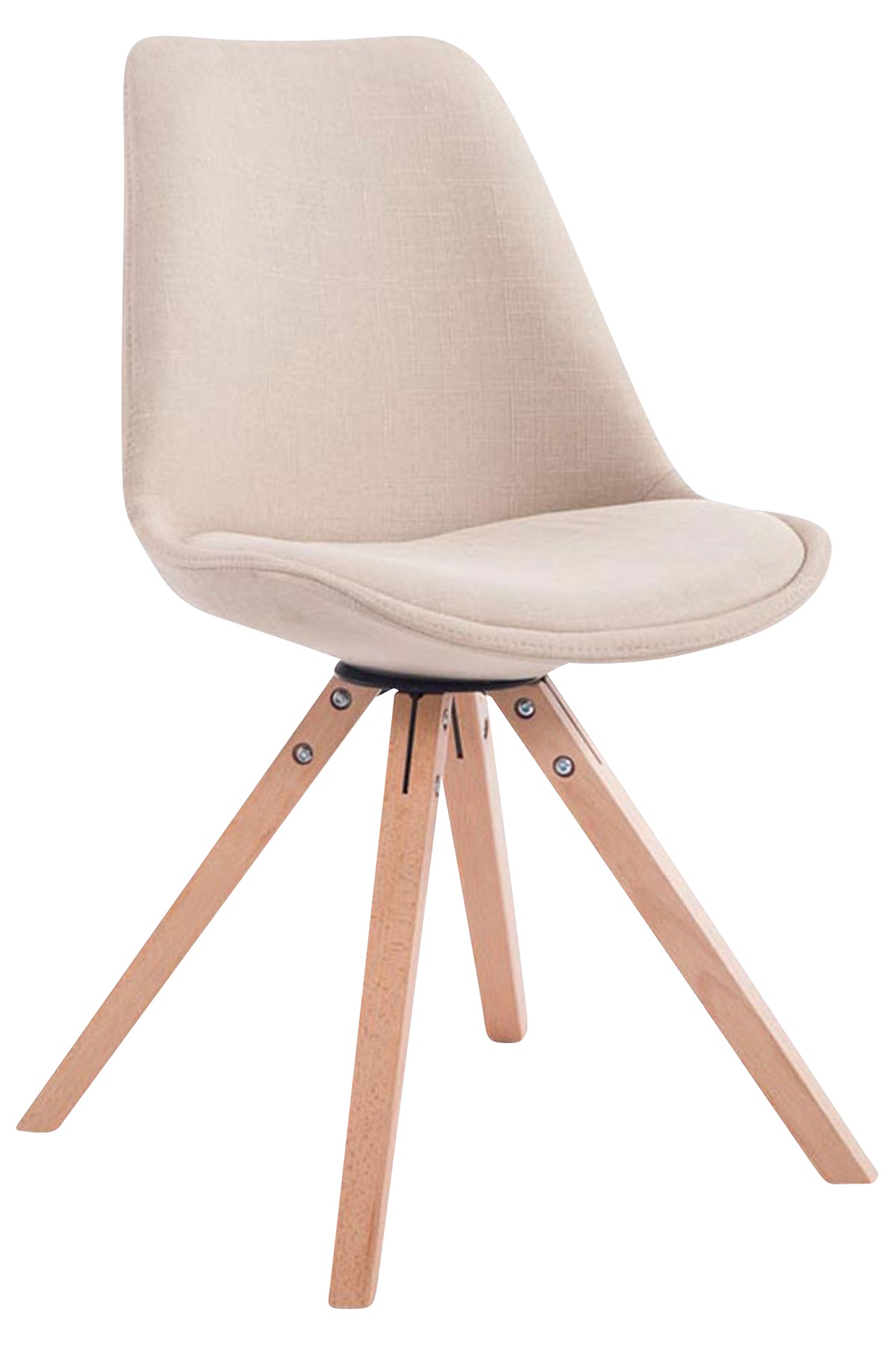 4er Set Besucherstuhl Toulouse Stoff Square Natura – Ansicht 12