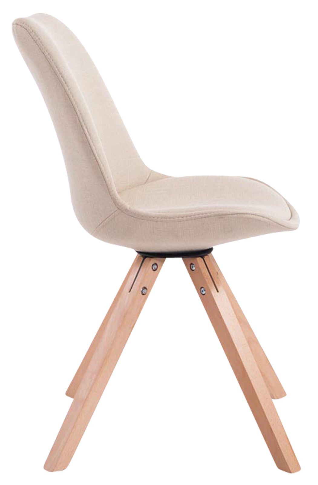 4er Set Besucherstuhl Toulouse Stoff Square Natura – Ansicht 14