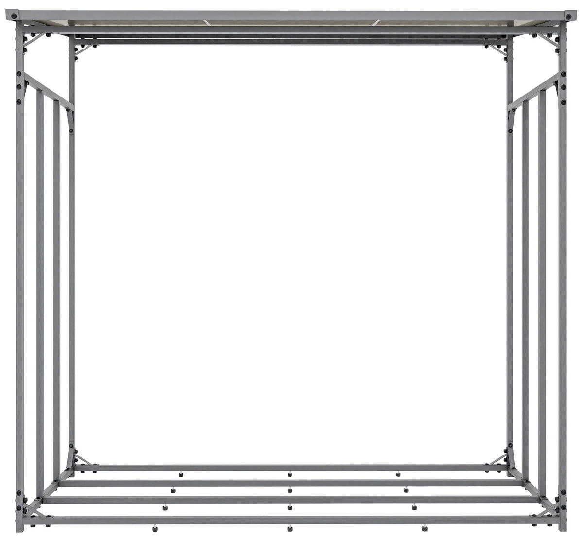 Kaminholzunterstand + Abdeckplane Ruston Aluminium XL – Ansicht 3