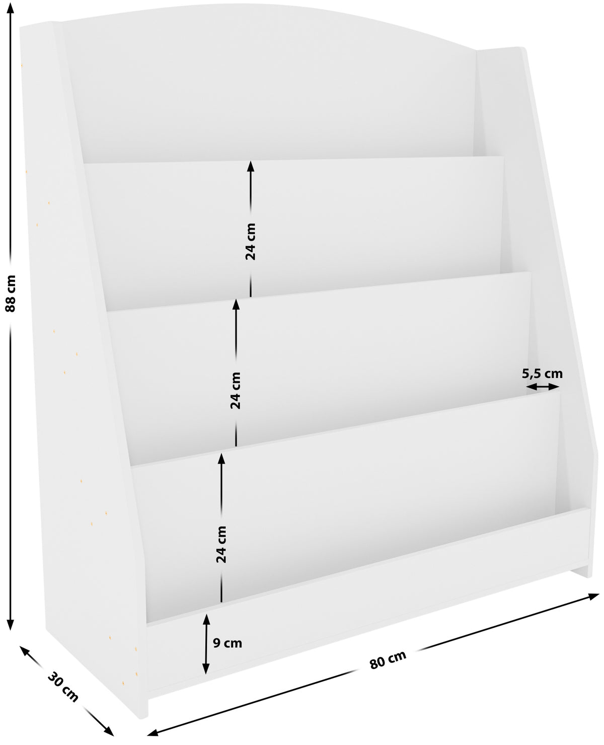 Bücherregal Melfa 80 cm – Ansicht 2