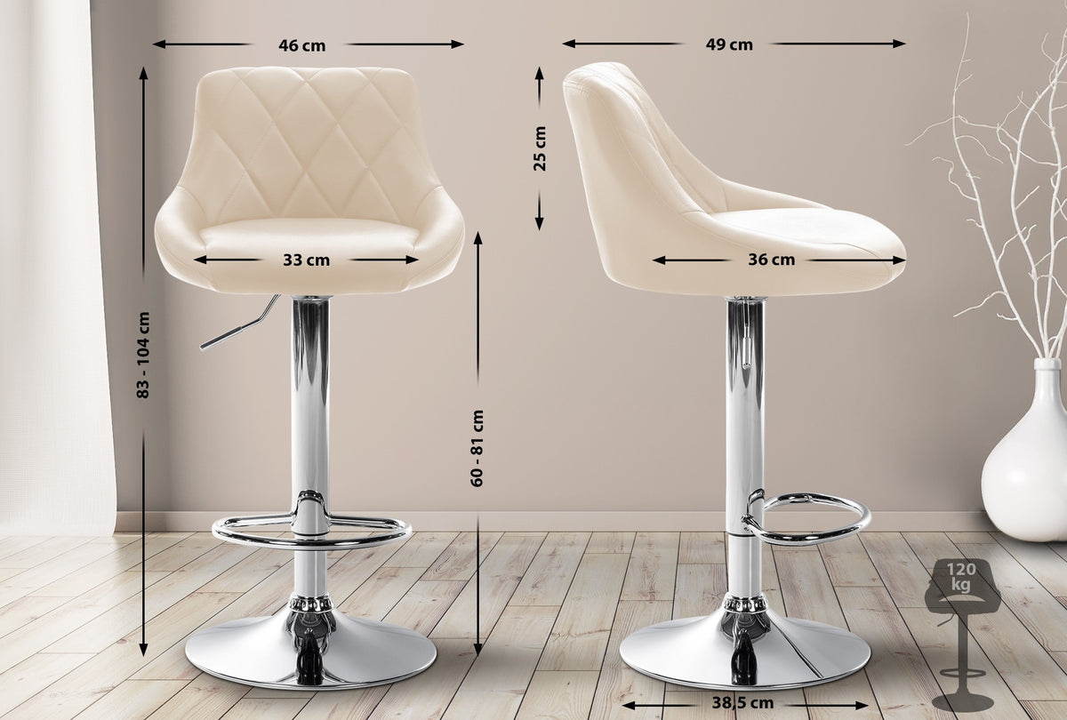 Barhocker Lazio Kunstleder chrom – Ansicht 10