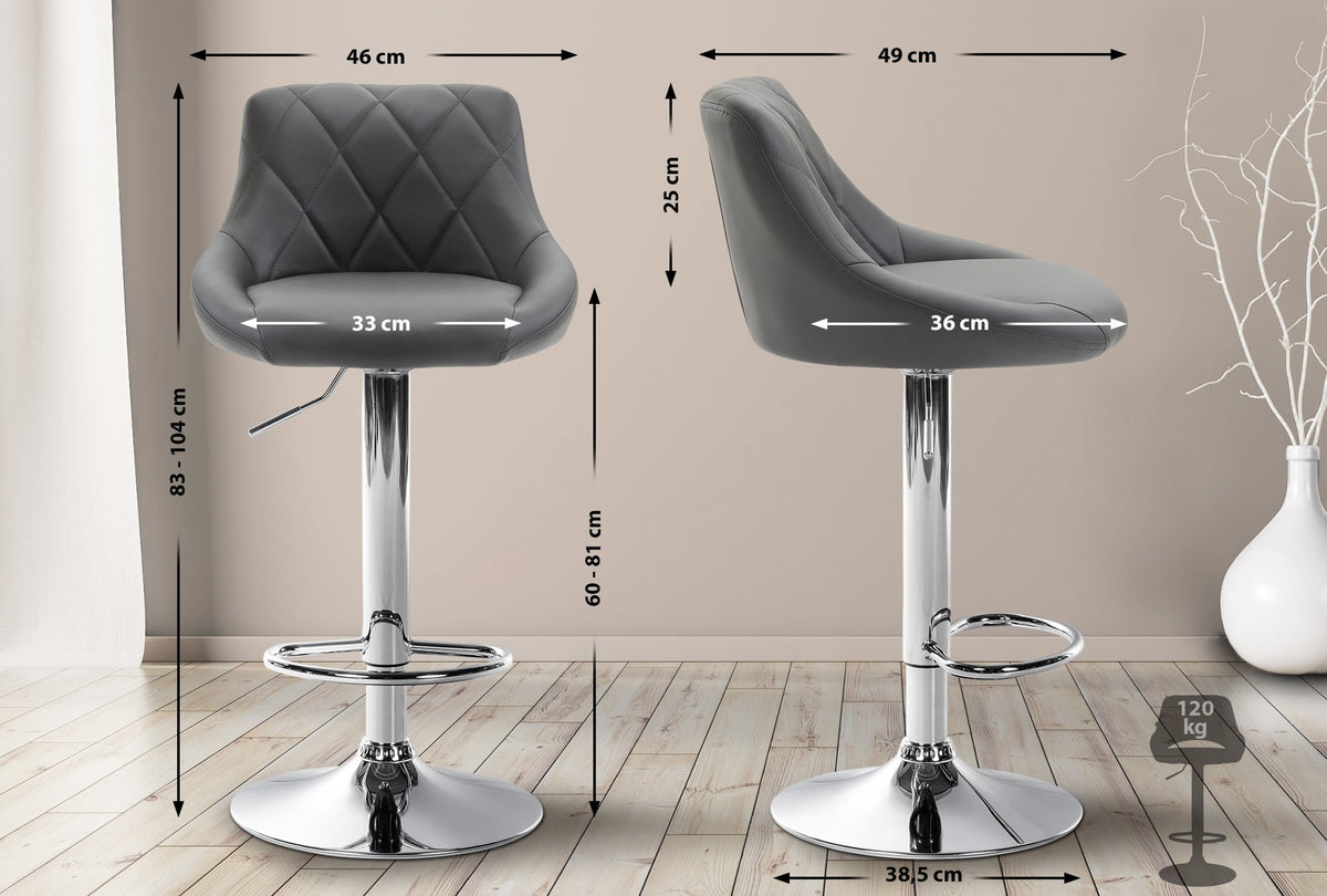 Barhocker Lazio Kunstleder chrom – Ansicht 14