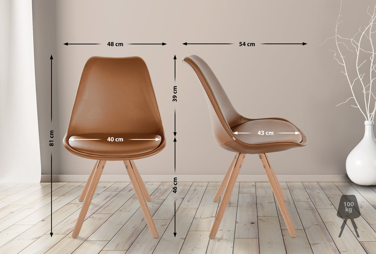 Stuhl Sofia Kunstleder Rund – Ansicht 10