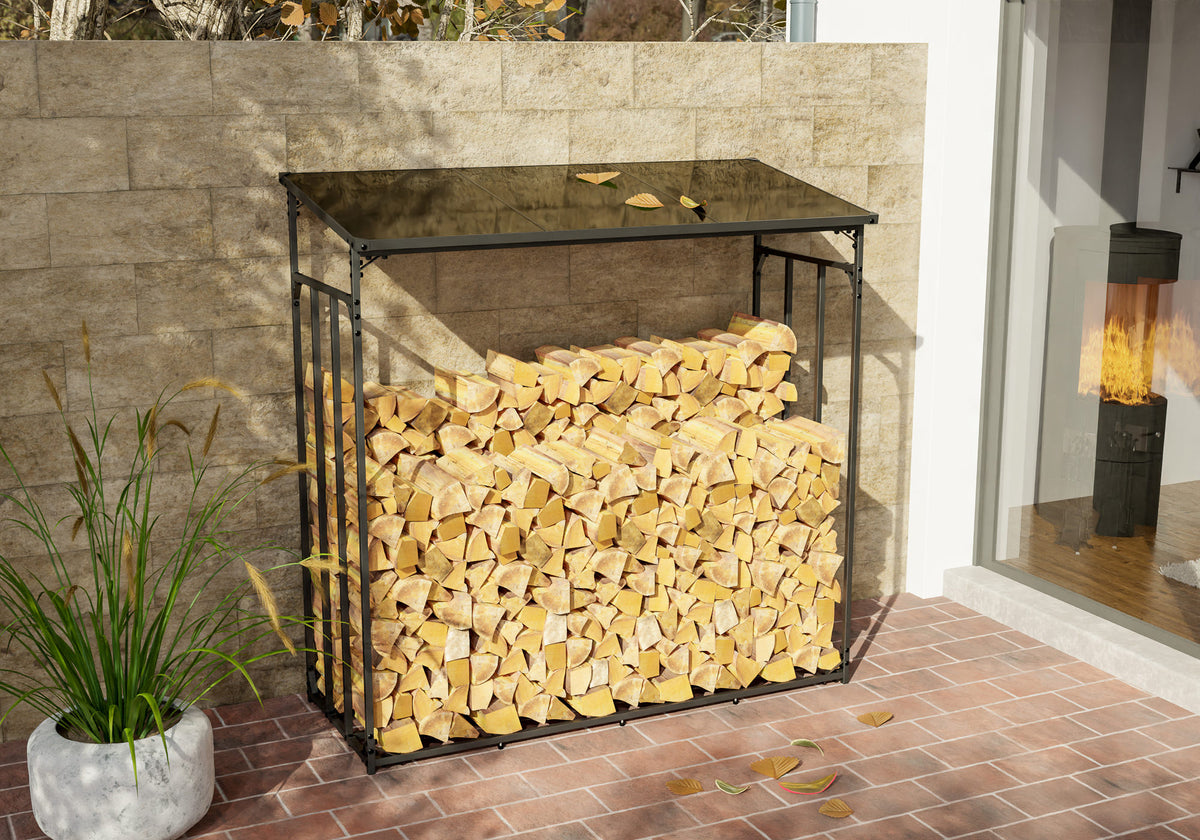 Kaminholzunterstand Ruston Aluminium XL – Ansicht 2