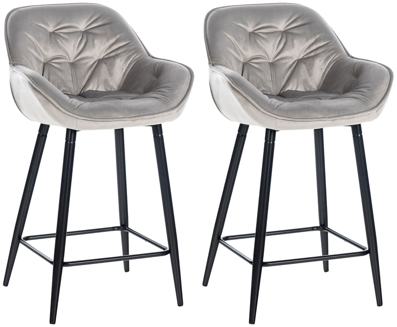 2er Set Barhocker Gibson Samt