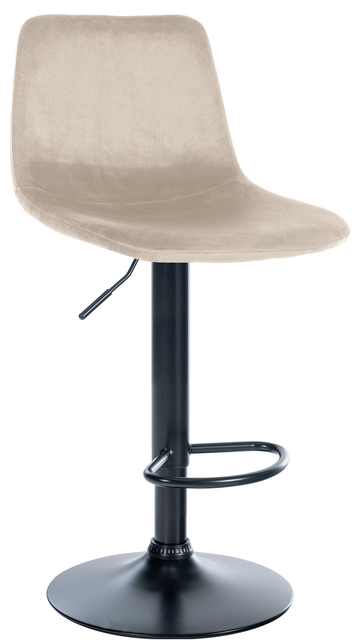 Barhocker Divo Samt Schwarz – Ansicht 9