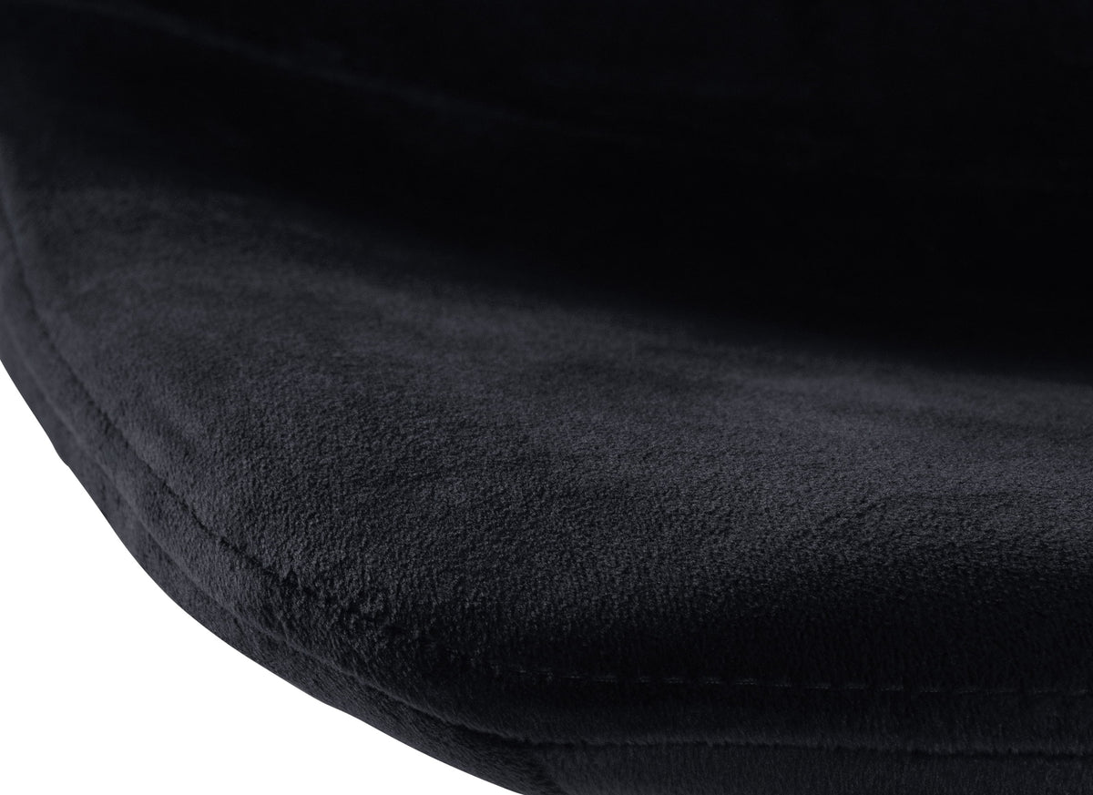Barhocker Divo Samt Schwarz – Ansicht 7