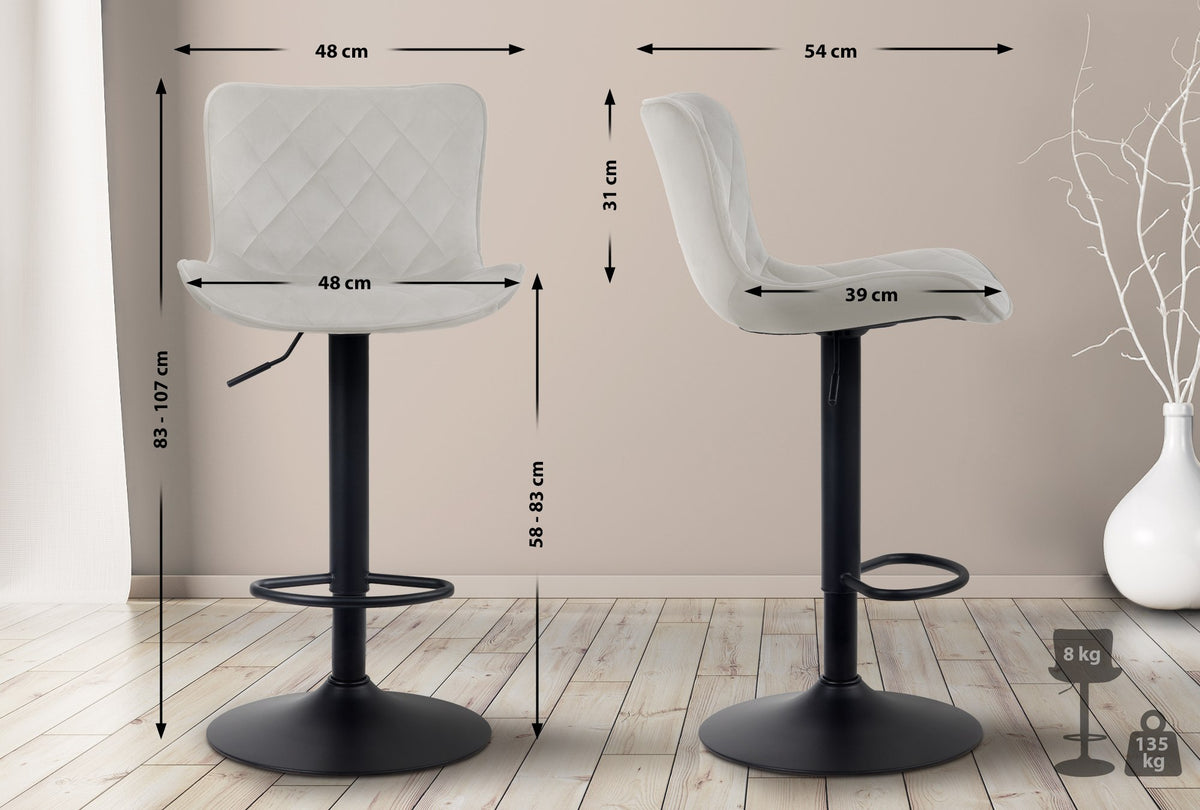 Barhocker Emma Samt – Ansicht 2