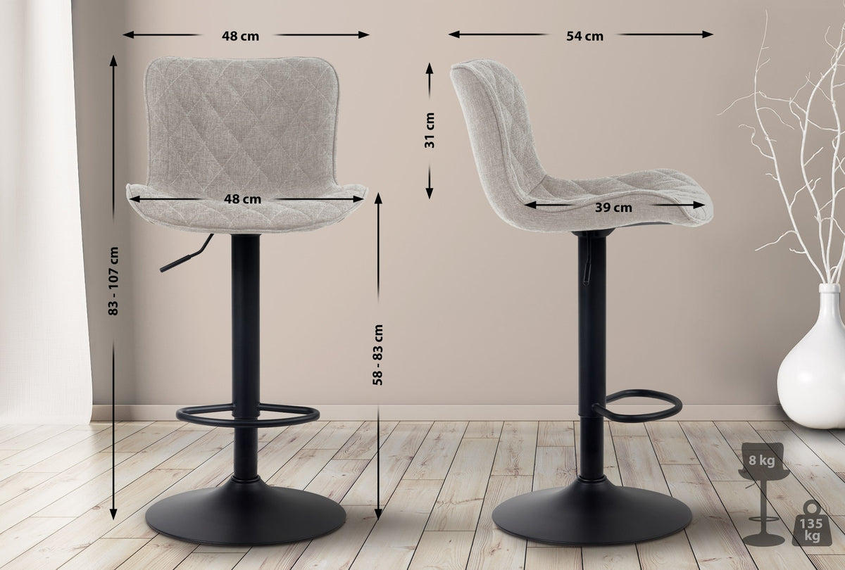 Barhocker Emma Stoff – Ansicht 2