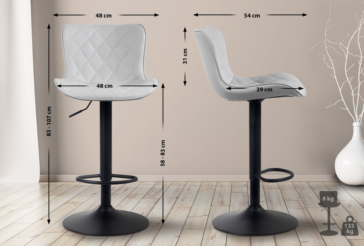 2er Set Barhocker Emma Kunstleder – Ansicht 6