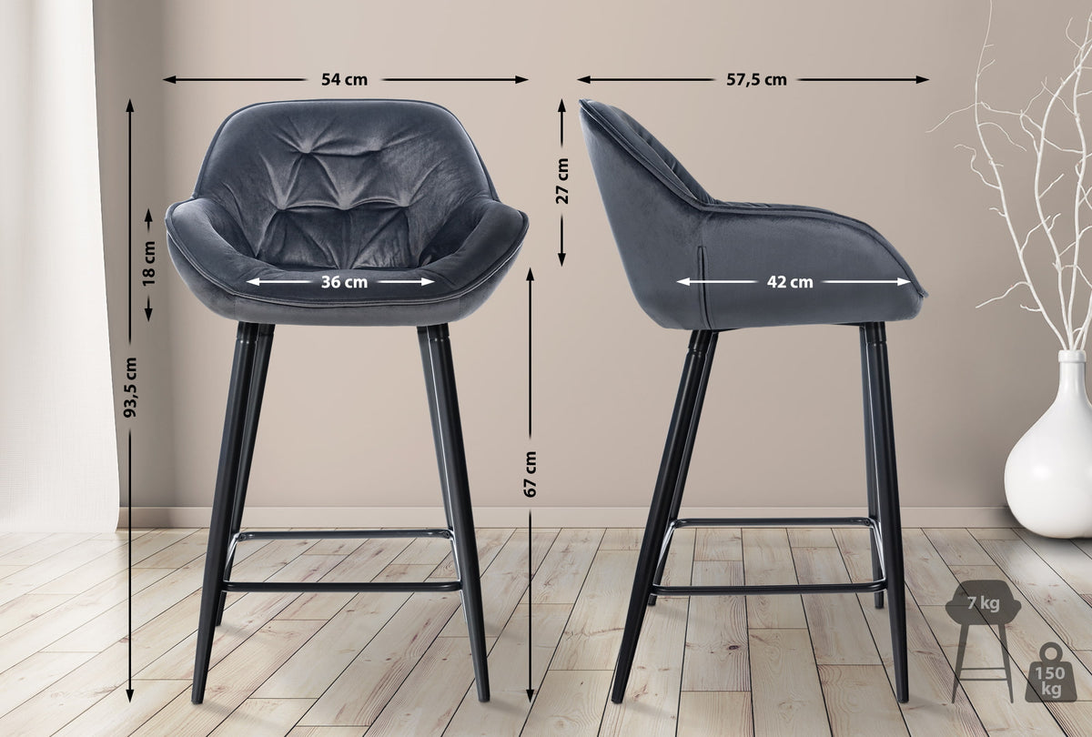 Barhocker Gibson Samt – Ansicht 7