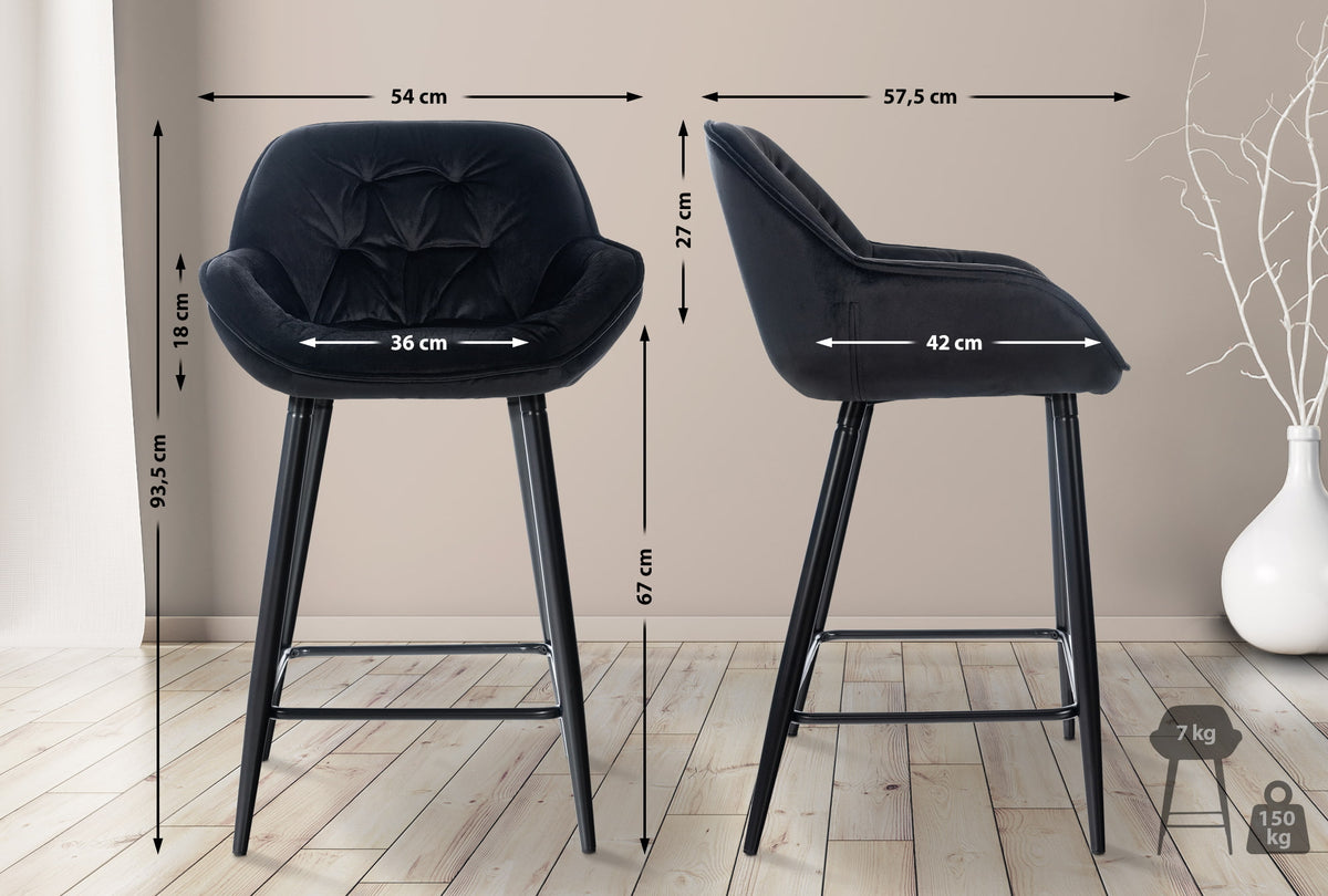 Barhocker Gibson Samt – Ansicht 12