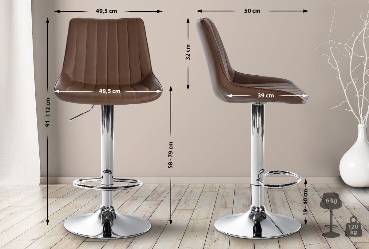 Barhocker Toni Kunstleder chrom – Ansicht 18