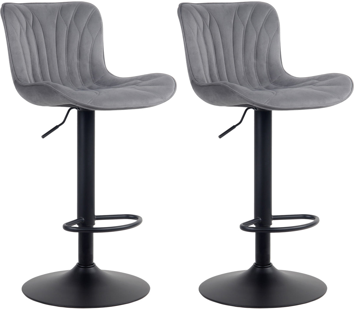 2er Set Barhocker Linus Samt – Ansicht 9