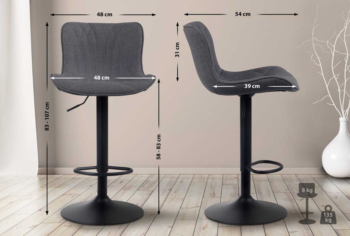 2er Set Barhocker Linus Stoff – Ansicht 10