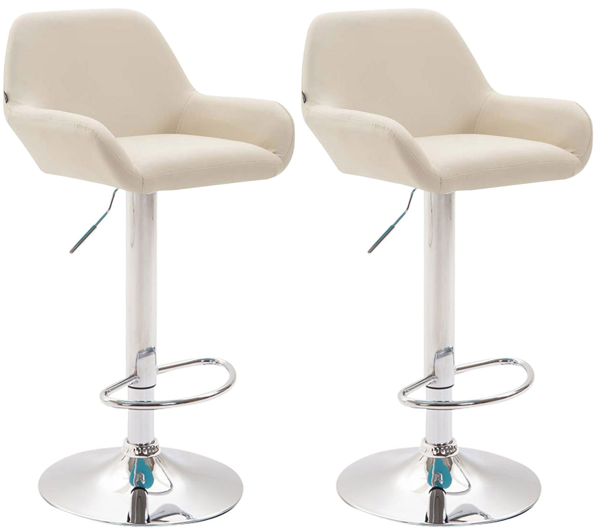 2er Set Barhocker Braga Kunstleder chrom