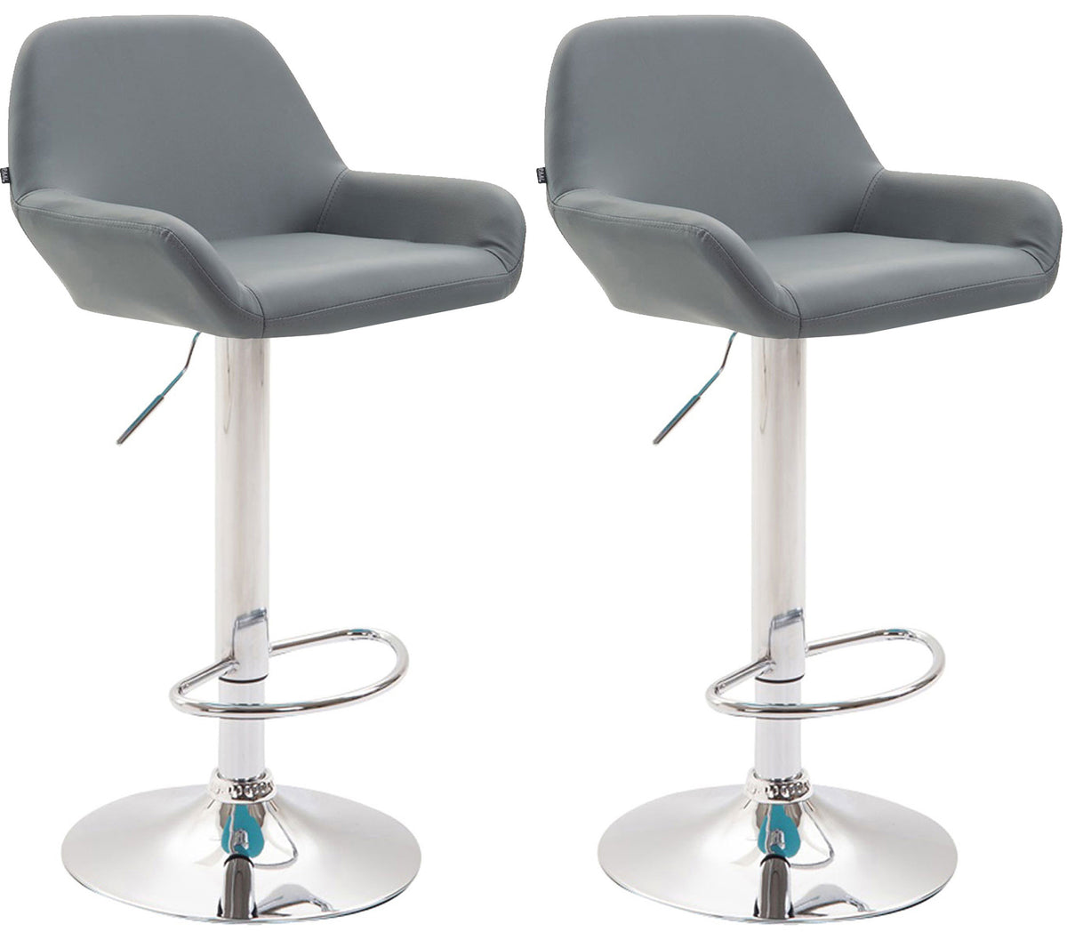 2er Set Barhocker Braga Kunstleder chrom – Ansicht 5