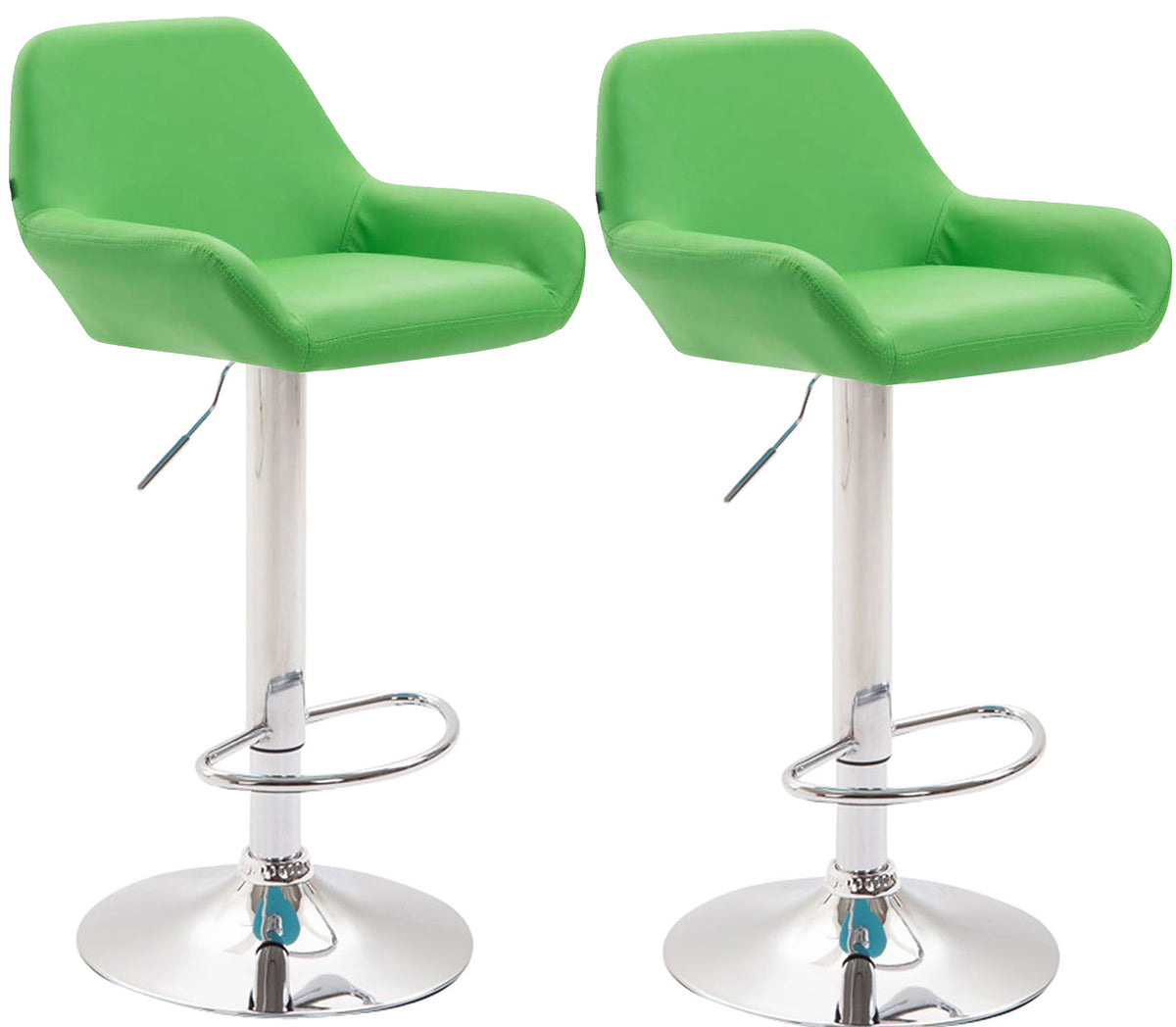 2er Set Barhocker Braga Kunstleder chrom – Ansicht 7
