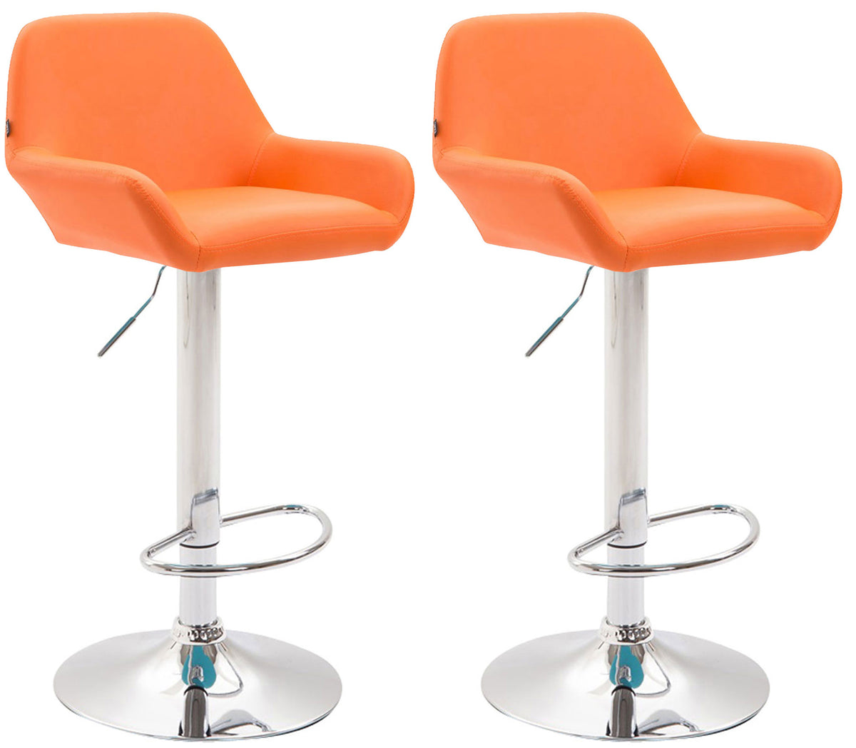 2er Set Barhocker Braga Kunstleder chrom – Ansicht 9