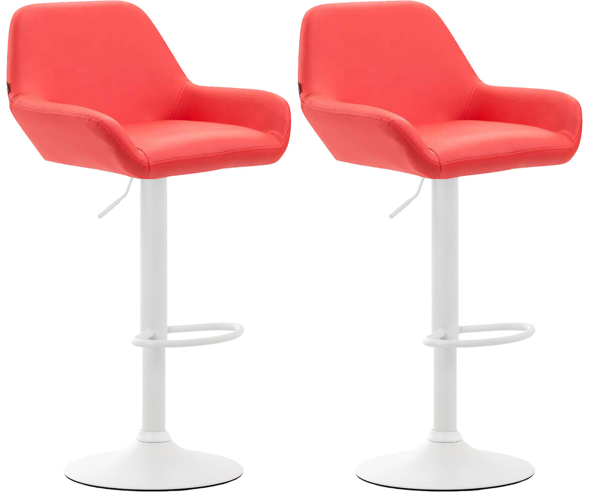 2er Set Barhocker Braga Kunstleder weiß – Ansicht 9