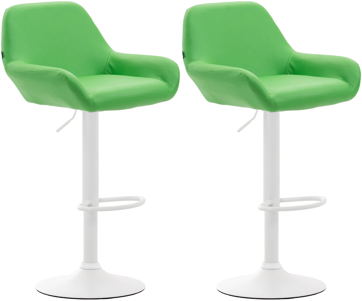 2er Set Barhocker Braga Kunstleder weiß – Ansicht 17