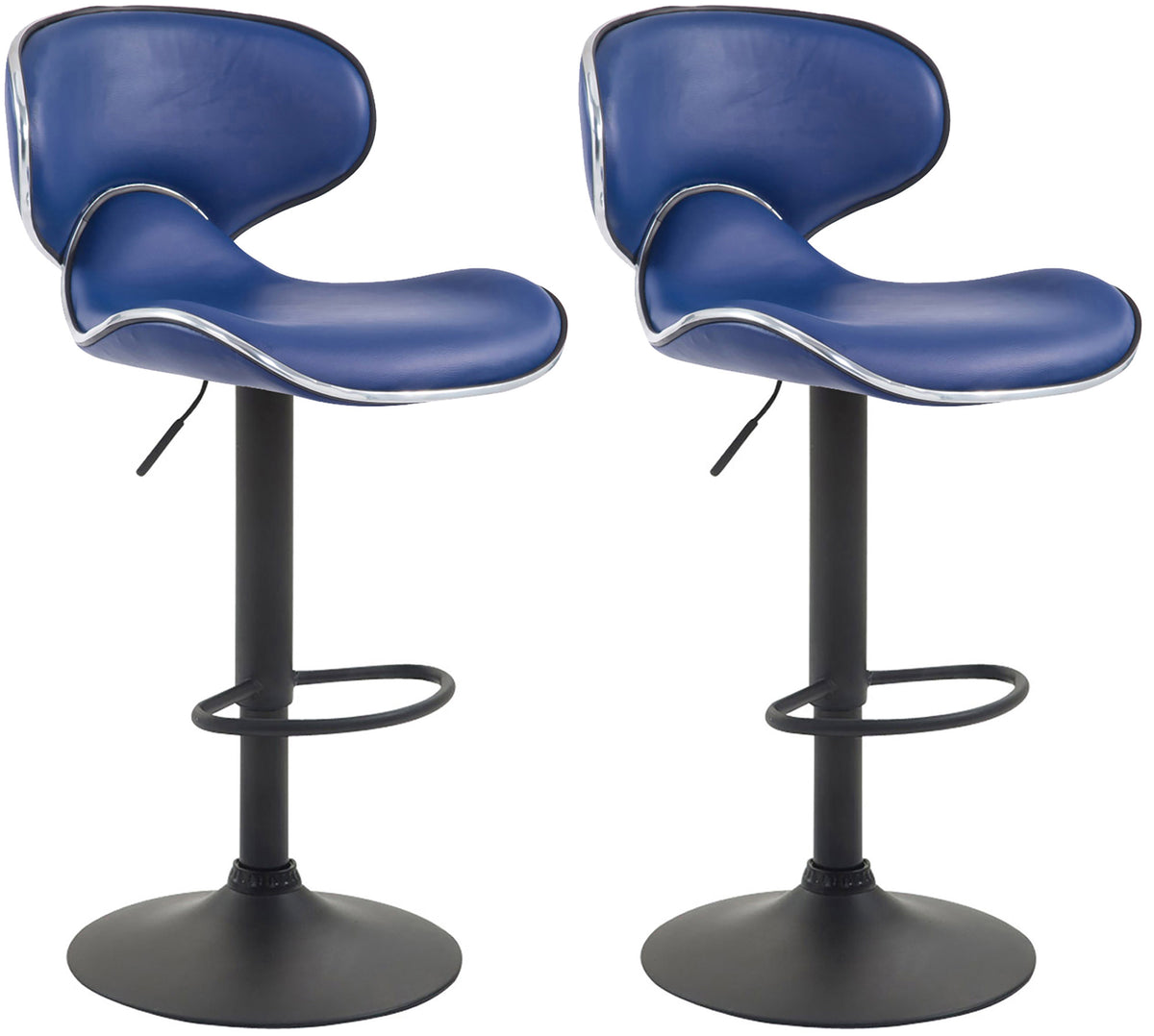 2er Set Barhocker Las Vegas V2 Kunstleder schwarz – Ansicht 13