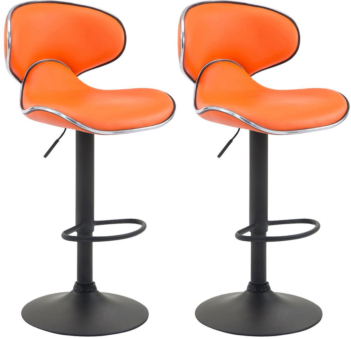 2er Set Barhocker Las Vegas V2 Kunstleder schwarz – Ansicht 17