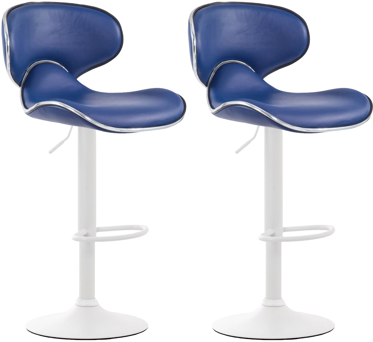 2er Set Barhocker Las Vegas V2 Kunstleder weiß