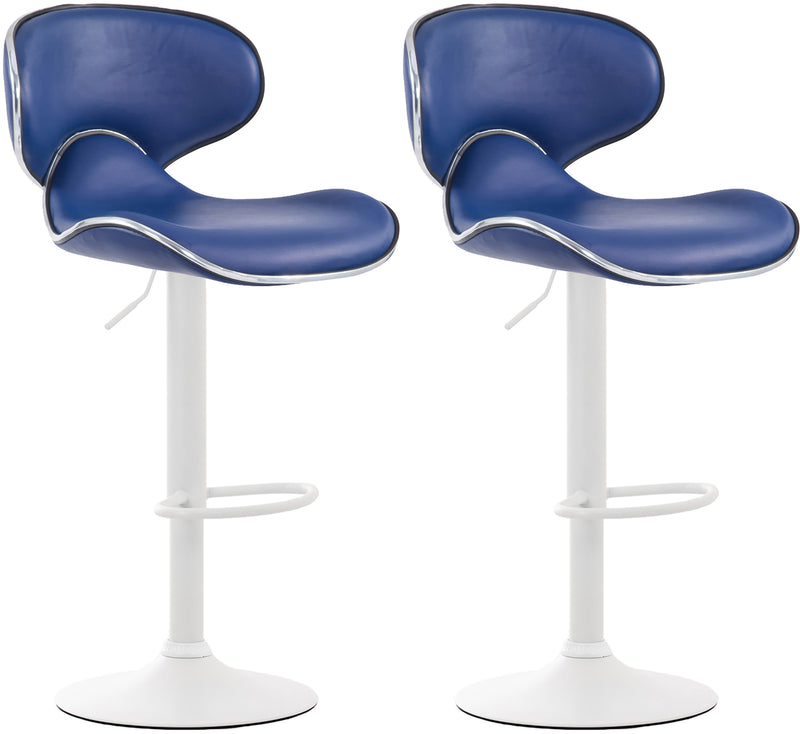 2er Set Barhocker Las Vegas V2 Kunstleder weiß