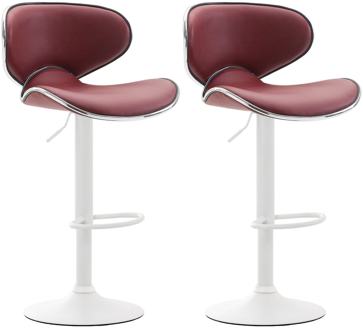 2er Set Barhocker Las Vegas V2 Kunstleder weiß