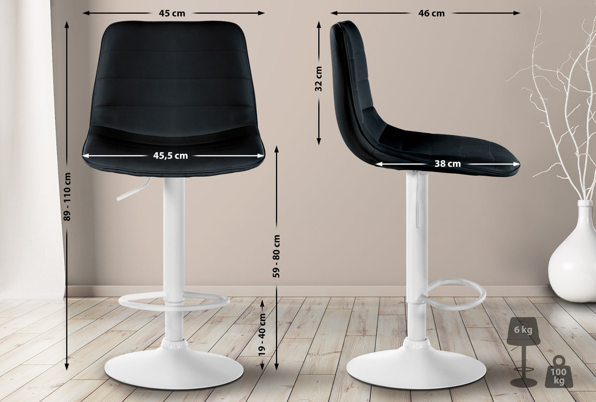 Barhocker Lex Kunstleder Weiß – Ansicht 12
