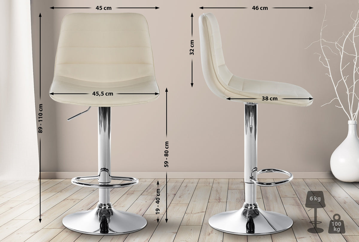 Barhocker Lex Kunstleder Chrom – Ansicht 2