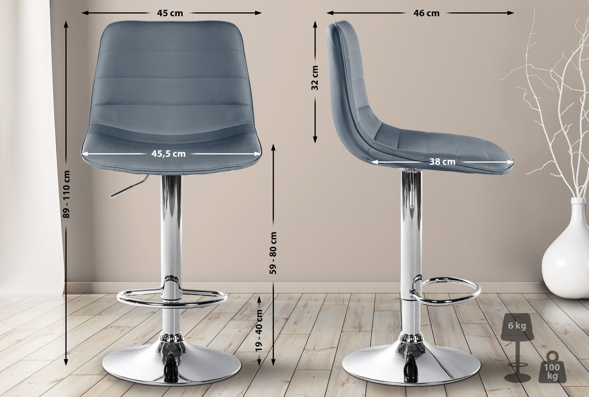 Barhocker Lex Kunstleder Chrom – Ansicht 7